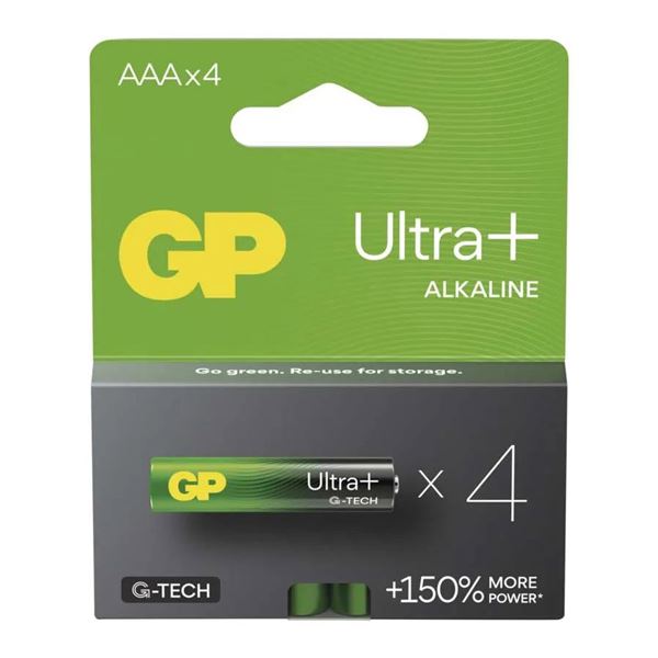 Alkalická batéria GP Ultra Plus LR03 (AAA) 4 ks
