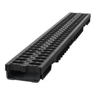 Žľab odvodňovací plastový 130 × 55 × 1000 mm, plastový rošt