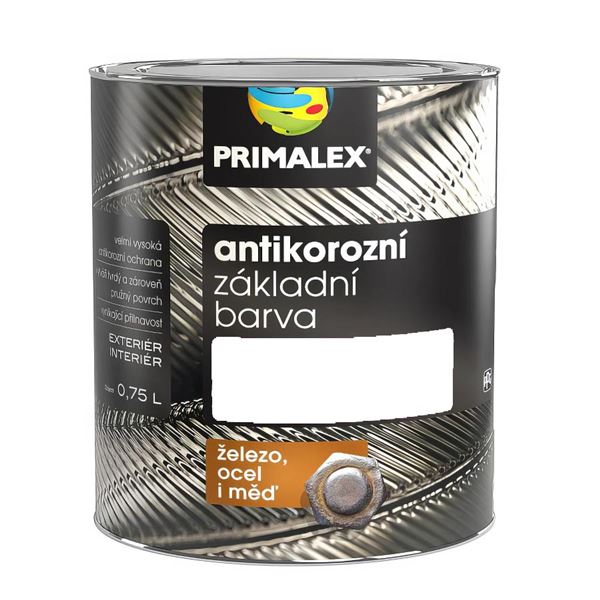 Farba Primalex záklladná antikorózna, dopravná biela RAL9016, 0,75l