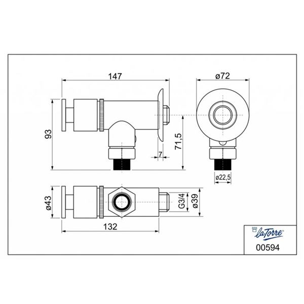 Ventil Intercom tlačný nad omietkový, splachovací pre WC