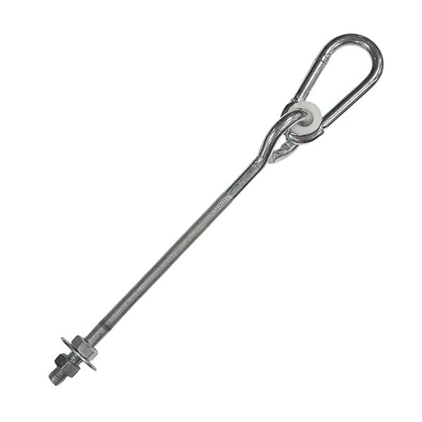 Hák hojdačkový s karabínou M12 × 350 mm, zn
