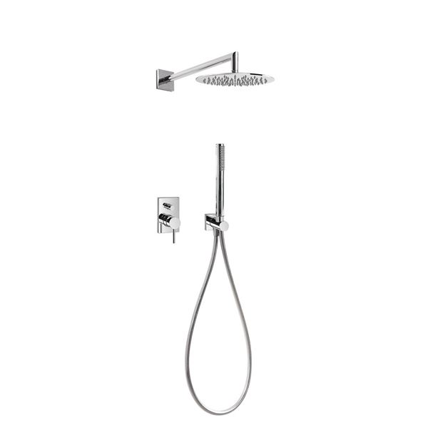 Set sprchový TRES MAX podomietkový komplet s ručnou a hlavovou sprchou, chróm