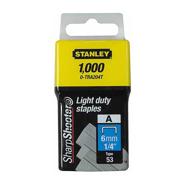 Spony štandardné 6 mm/1/4" 1000 ks typ A 5/53/530