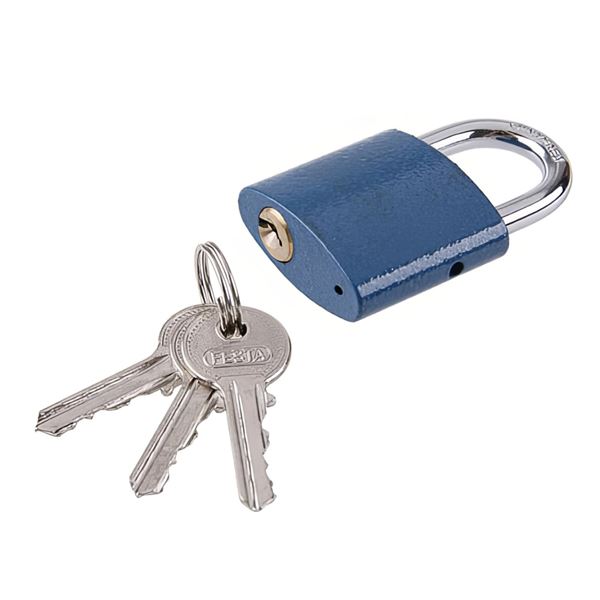 Zámok visiaci 45 mm, modrý