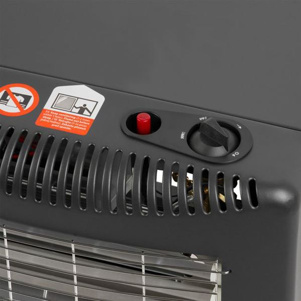 Ohrievač DA-201QAF 4,2kW + 1,2kW, + plynová hadica a regulátor plynu, 2v1, plynový, s ventilátorom, skladací