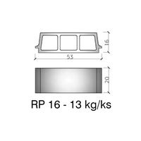 Stropná vložka Rector RP 16, rozmer 160 x 530 x 200 mm