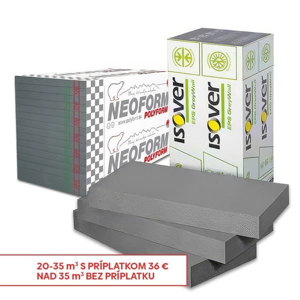 Fasádny polystyrén sivý EPS 70 Neo - 10 mm