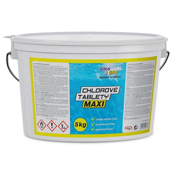 Bazénová chémia, chlórové tablety MAXI SILCO, 5 kg
