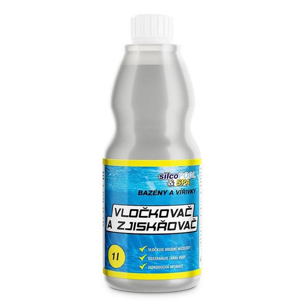 Bazénová chémia, Vločkovač a zjasňovač, SILCO, 1 L