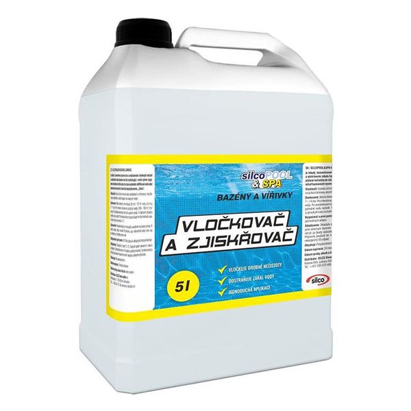 Bazénová chémia, Vločkovača zjasňovač, SILCO, 5 L