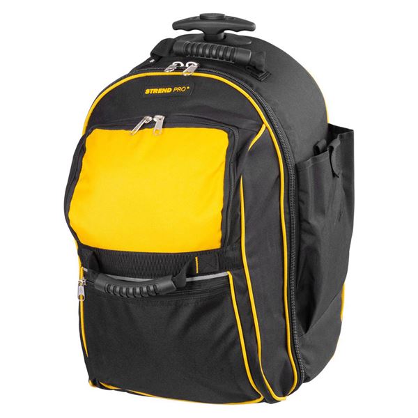 Batoh Strend Pro, textilný, kufor, s kolieskami, s teleskopickou rukoväťou, na náradie, max. 20 kg, 36x