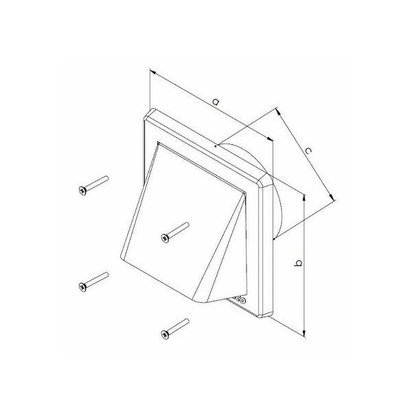 Haco- Vetracia mriežka gravitačná 150x150, biela