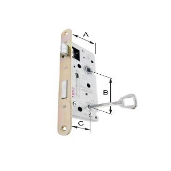 Zámok stavebný zadlabávací-kluč  6090/45 ob