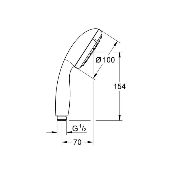 Sprcha ručná Grohe VITALIO Start 1, 1 polohová