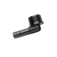 Pripájacie koleno HSBE-075, 16 mm x 3/4" - čierne