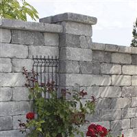 Semmelrock Castello krycia platňa pre stĺpik 23 × 25 × 8 cm, sivo-čierna melirovaná