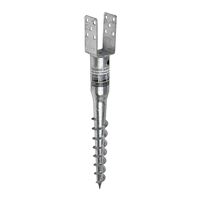 Zemná skrutka/zemný vrut PWU 100/865, podstava 70 x 101 mm
