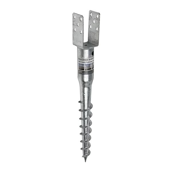 Zemná skrutka/zemný vrut PWU 100/865, podstava 70 x 101 mm