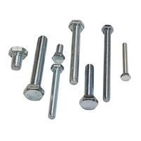 Skrutka metrická so šesťhrannou hlavou M12 x 80 mm, Zinok biely