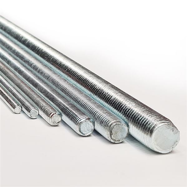 Závitová tyč M22, zinok biely