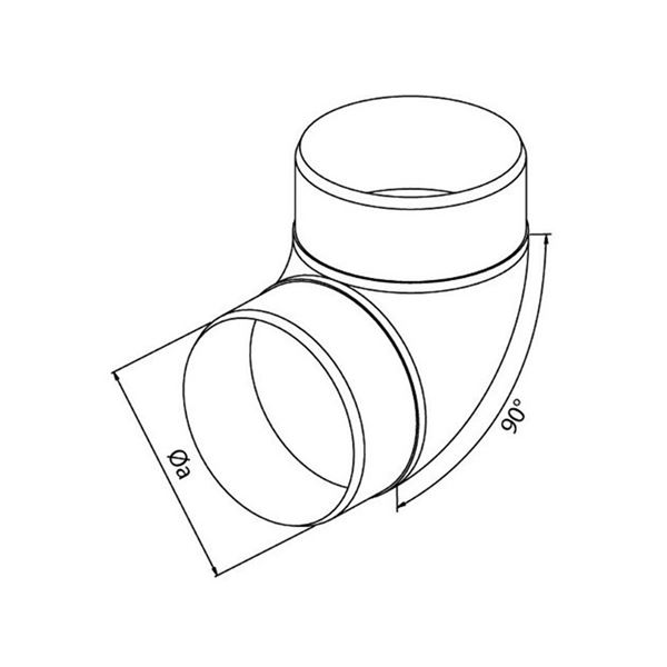 Okrúhle koleno Haco CKO 45/100