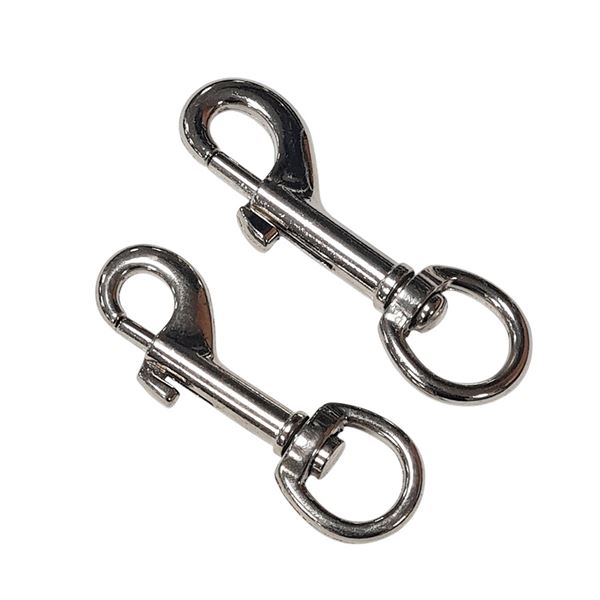 Karabínka na kľúče s oválnou hlavou poniklovaná 16 × 78 mm