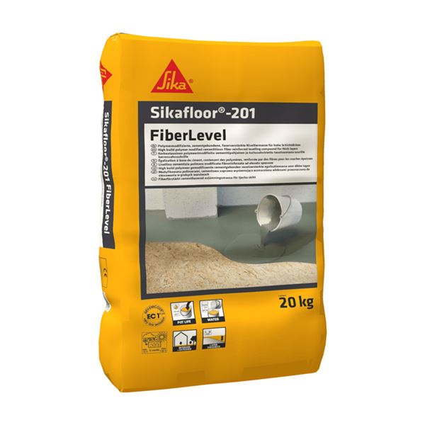 Sika Nivelitfloor Floor 201 FiberLevel, samonivelizačný cementový poter, balenie 20 kg