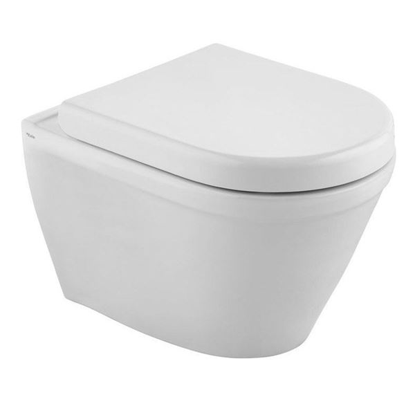 WC misa CLAUDIA závesná, rimless, 35,5 × 52 cm, biela