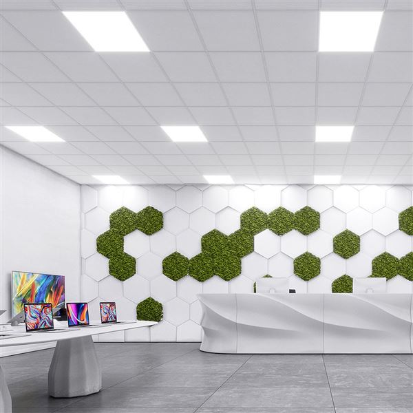 Stropné kazety Knauf AMF Ecomin Orbit A2 600×600×13 mm zrnitá (5,76m2/bal