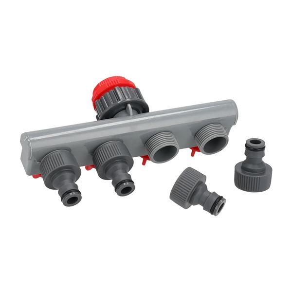 Kohútiková prípojka štvoritá 1/2"-3/4"-1"
