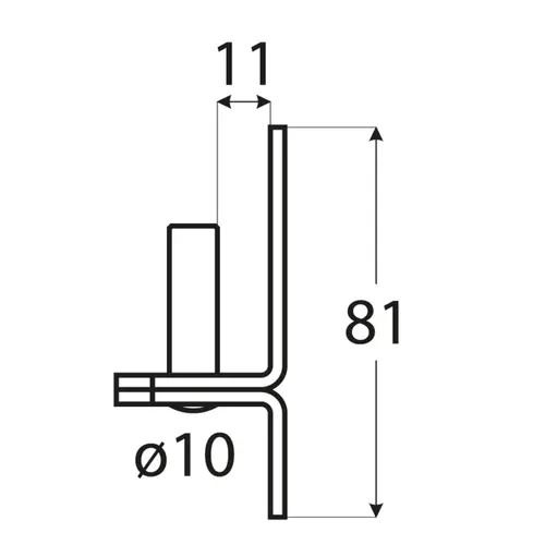 C 10/11 držiak čapu 11 × 81 × 3,0 mm