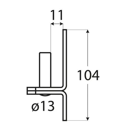 C 13/11 držiak čapu 11 × 104 × 4,0 mm