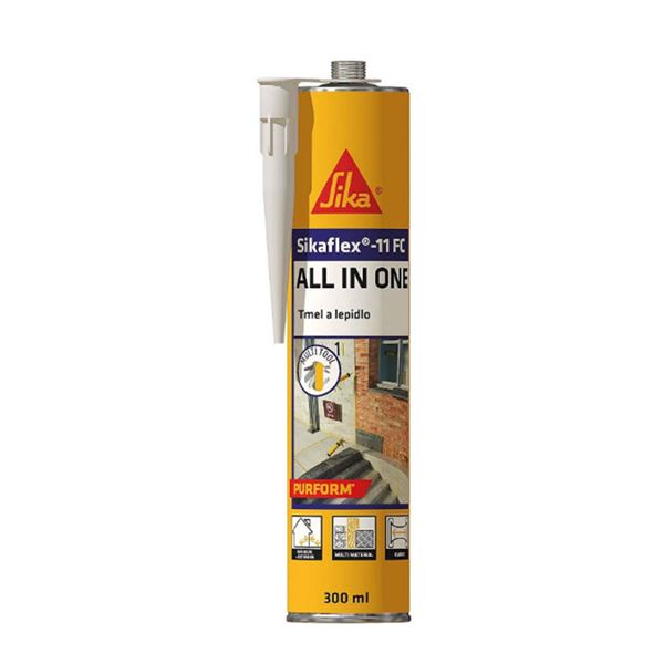 Mnohoúčelové elastické lepidlo a tmel Sikaflex 11 FC+ - Čierny 300 ml