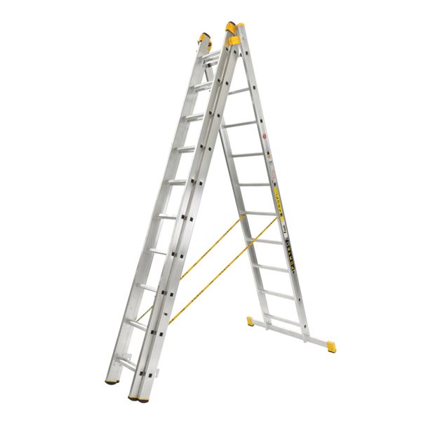 Rebrík trojdielny hliníkový ALVE Forte PROFI PLUS 3x10 2,98 m/6,57 m