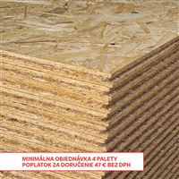 OSB-3 doska P+D  12x625x2500 mm  (59ks/pal).