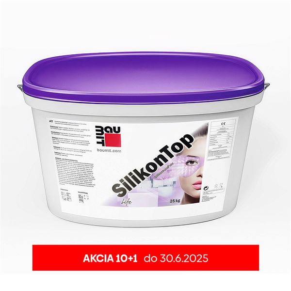 Silikónová fasádna omietka Baumit SilikonTop 3 mm, škrabaná, 25 kg