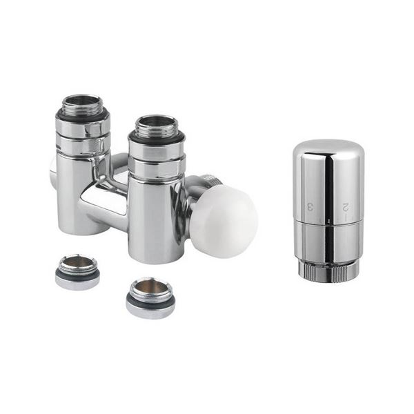 Pripojovacia sada ventilov Sapho TWIN COMBI termostatická, pravá, chróm