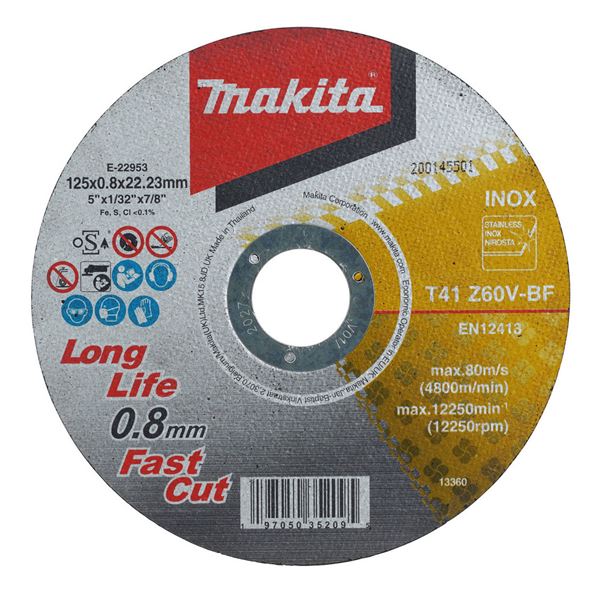 Rezný kotúč Makita extra tenký 125 × 0,8 mm