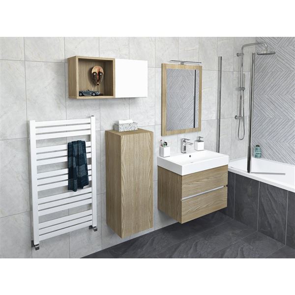 Skrinka SAPHO ESPACE vysoká 50 × 172 × 32cm, 2× dvierka, ľavá/pravá, borovica rustik