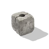 Premac plotový systém Granublok polovička 18 × 18 × 18 cm, hnedá