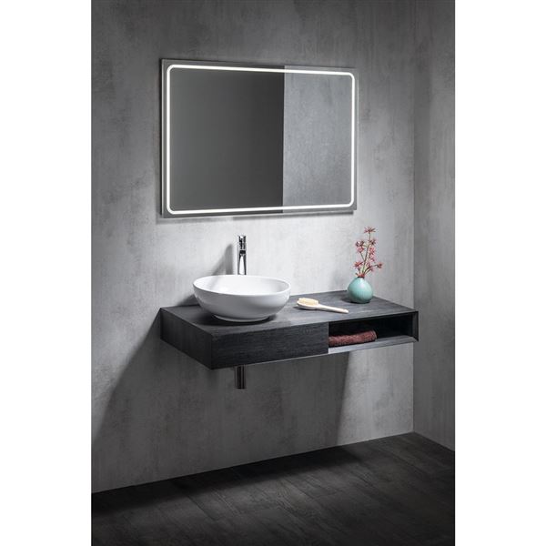 Zrkadlo SAPHO GEMINI II 700 × 700 mm s LED osvietlením, bez vypínača