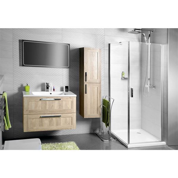 Zrkadlo SAPHO GEMINI II 700 × 700 mm s LED osvietlením, bez vypínača