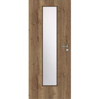 Interiérové dvere Solodoor KLASIK 7 so sklom, 60 ľavé, dub halifax