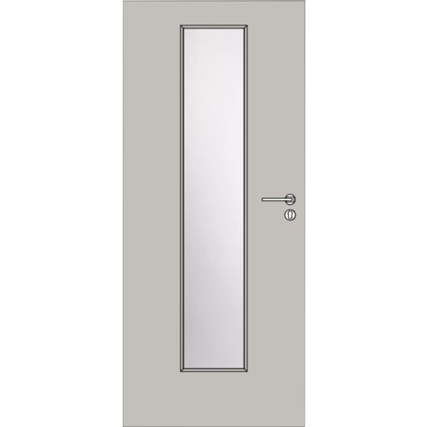 Interiérové dvere Solodoor KLASIK 7 so sklom, 60 ľavé, sivá