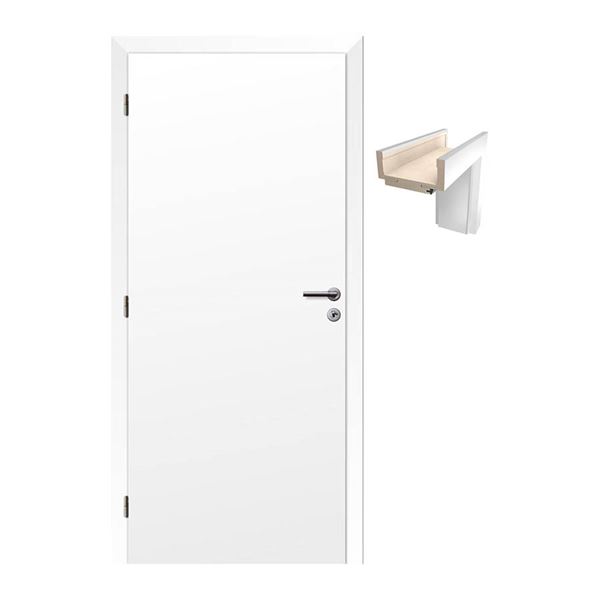 SET Dvere Solodoor KLASIK plné 80 ľavé + obložková zárubňa 175-260 mm, biela