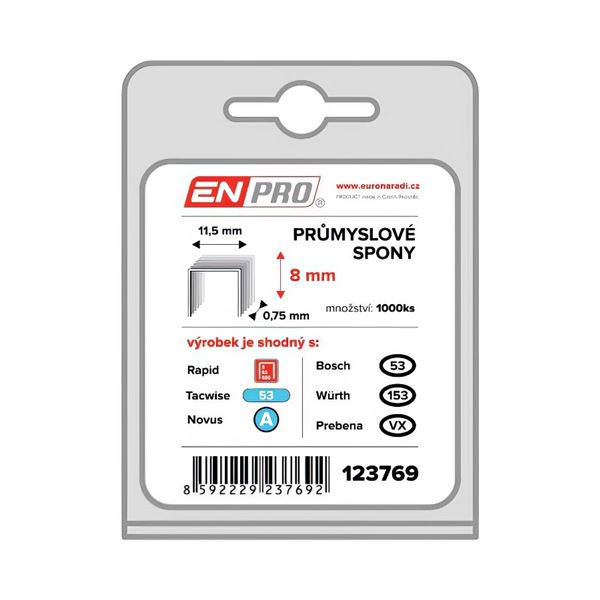 Spony ENPRO PROFI, 530/08 mm, 1000 ks