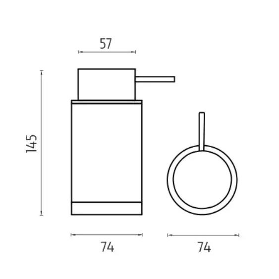 Dávkovač na mydlo NIMCO LIO, biela chróm