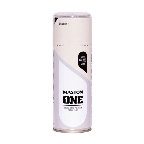 Farba v spreji ONE! - Saténový lesk krémová RAL9001, 400 ml