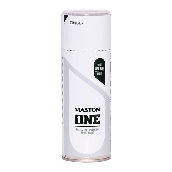 Tikkurila MASTON One, akrylová matná farba v spreji, biela RAL9010, 400 ml