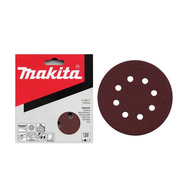 Papier brúsny Makita 125 mm, zrnitosť 320, 10 ks